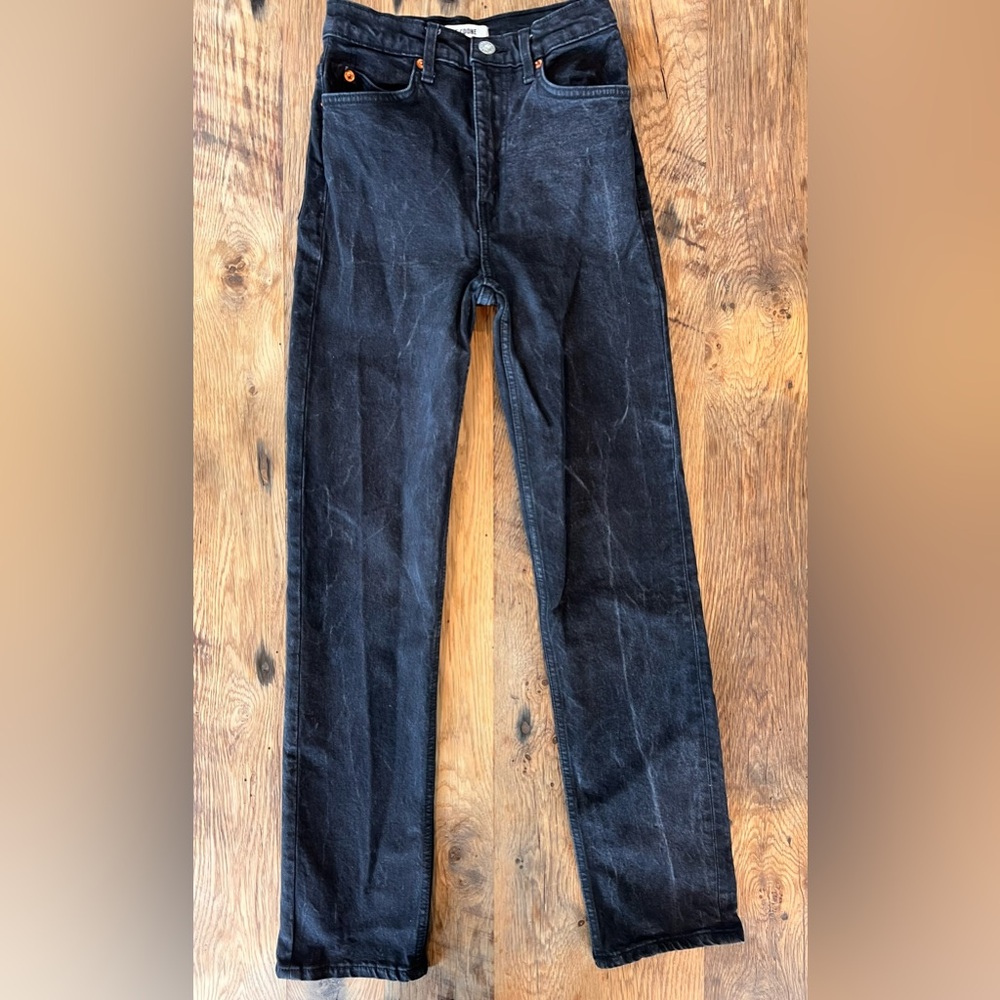 Re/Done Dark Blue Straight Jeans